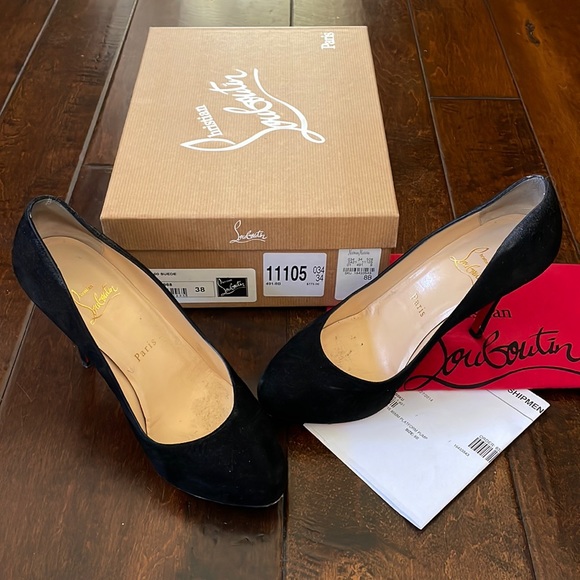 Christian Louboutin Argotik 100 Suede Pumps Size 38/8 - Picture 1 of 9